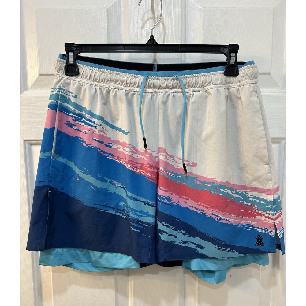 Chubbies Swim Shorts XL Blue Inseam 5.5 Back to the Futures Anti Chafing Liner